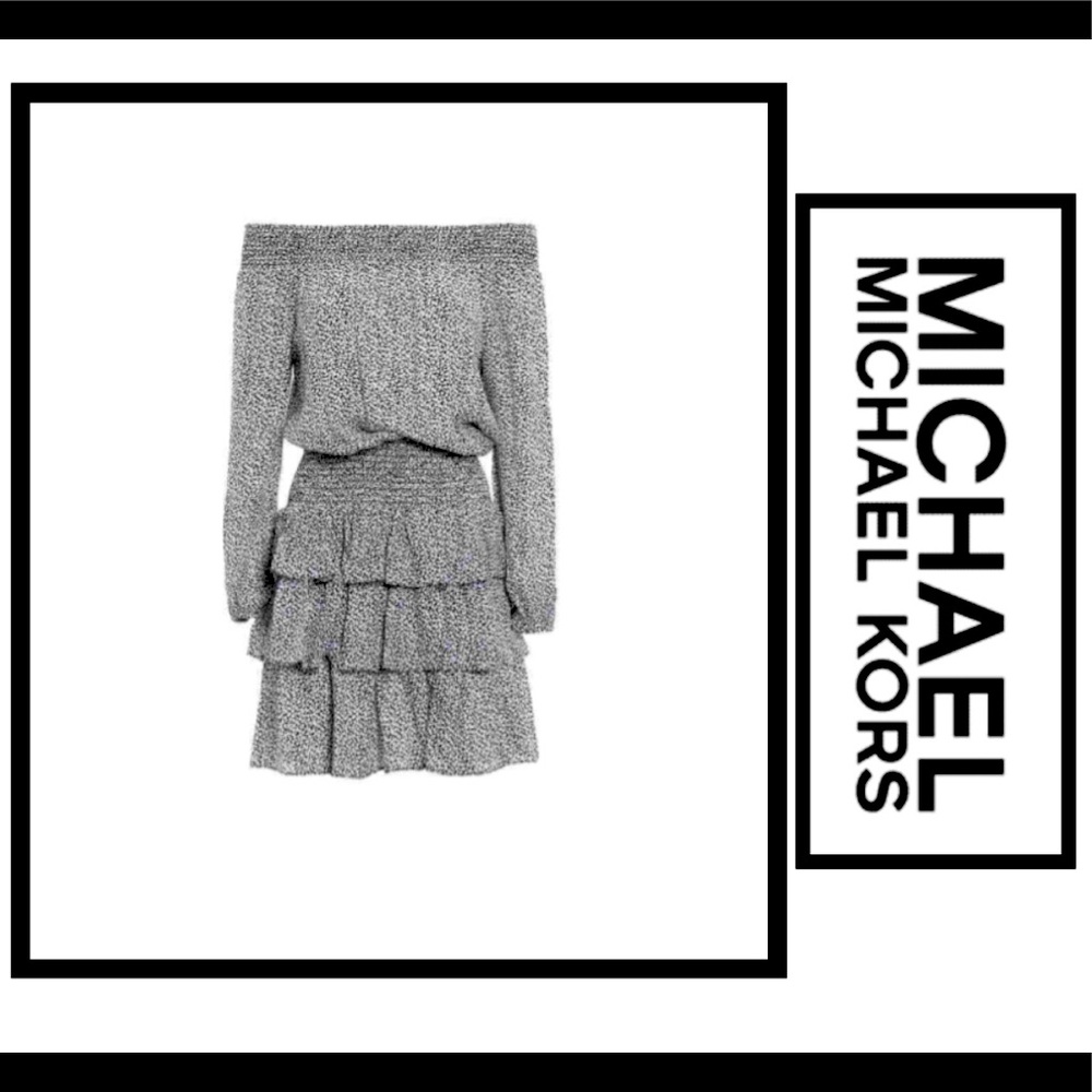 Michael Kors Off the Shoulder Ruffle Dress